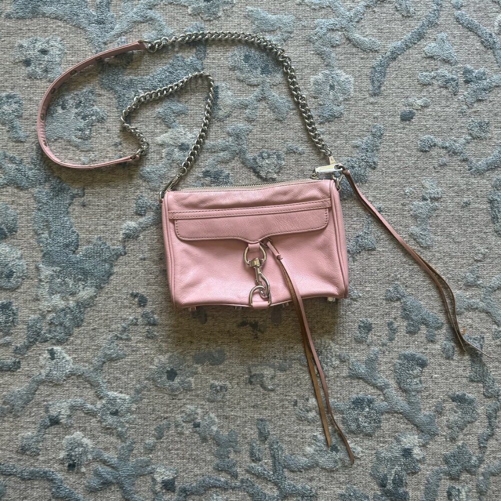 Rebecca Minkoff Mini Crossbody in Pink Leather